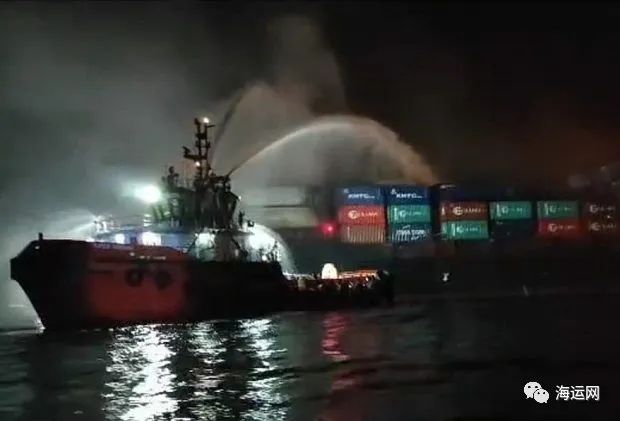 突发！一集装箱船起火！曾挂靠青岛、上海、香港等港口